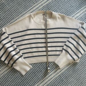 Free People striped cropped sweater
